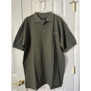 Barbour Polo Shirt Mens XL Olive Green Short Sleeve Logo Cotton Preppy Casual